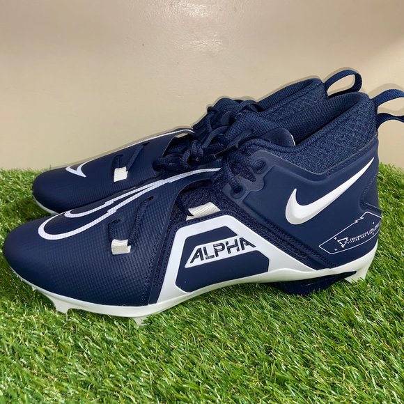Nike Alpha Menace Pro 3 Navy White Football Cleats CT6649-400 Mens Size 12.5 NEW main image 5
